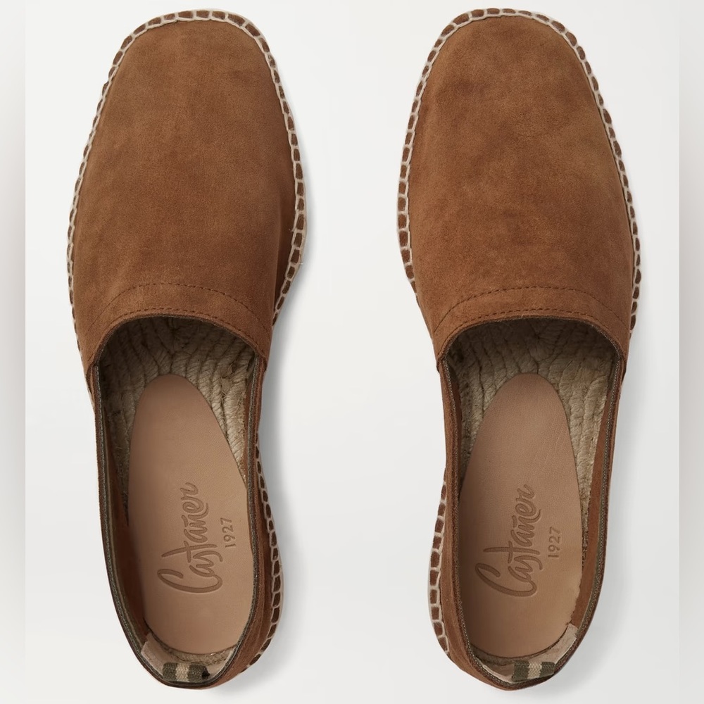 Castaner 1927 Navy Blue Camel Tan Suede Espadrilles Flats Shoes Loafers